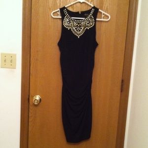 THALIA SODI SMALL WOMENS BLACK DRESS LINED